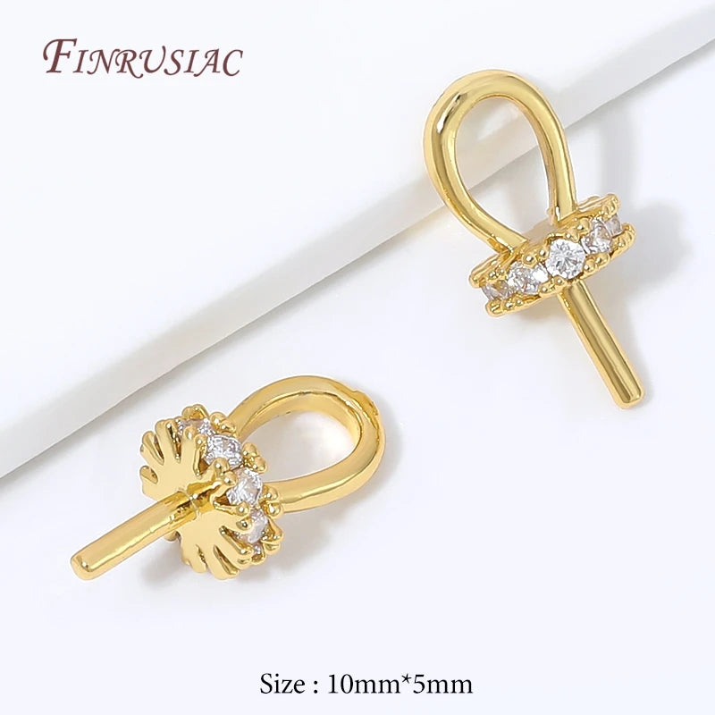 18K Gold Plated U-Shape Bail Pin Pearl Cap – DIY Jewelry Findings Jewelry Findings P3 18K Gold Plated 10 pcs