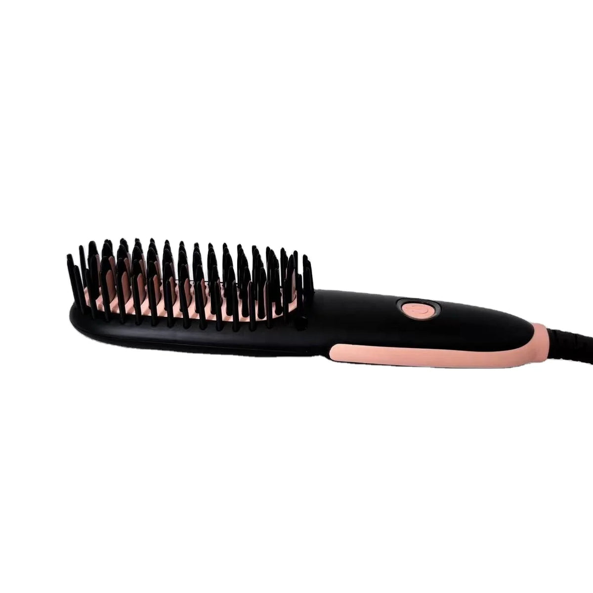 Mini PTC Ceramic Hair Straightener Brush – Compact Styling Tool Hair Straightener Brush P3 Black USB Type-C