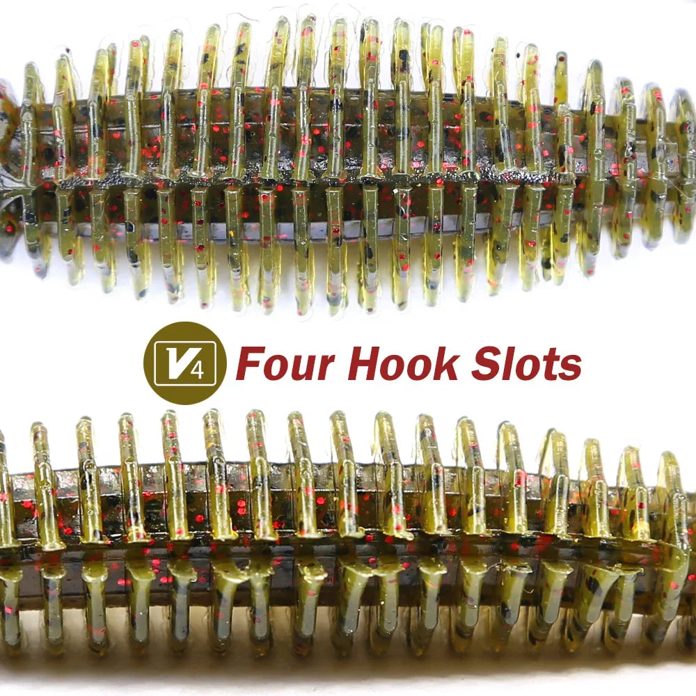 B&U 5-Pack 11.4cm Senko Wacky Worm Soft Bait – Bass & Perch Soft Fishing Lure P3