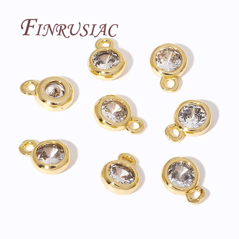 18K Gold Plated Brass Rhinestone Pendant Charm | DIY Jewelry Jewelry Pendant Charm P3