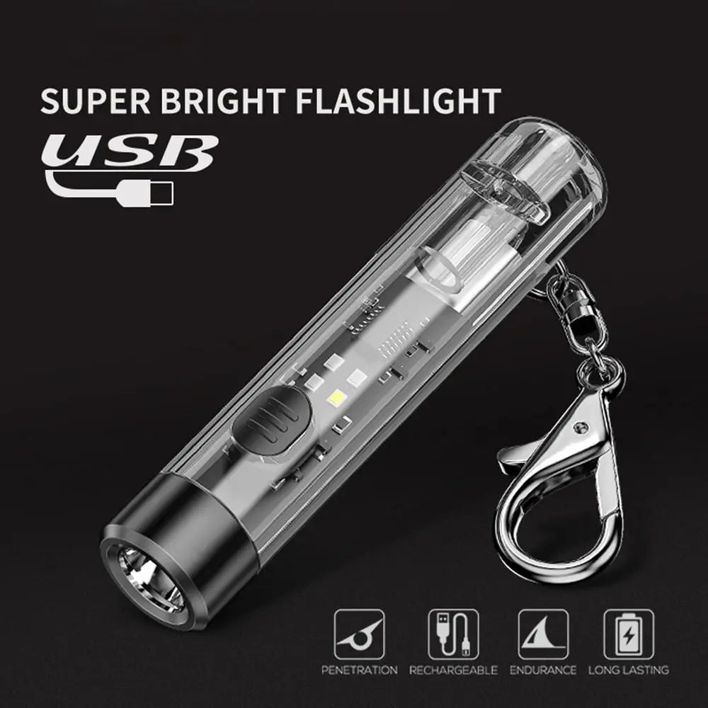 Mini COB LED Keychain Flashlight USB Rechargeable – 160 Lumen LED Keychain Flashlight P3