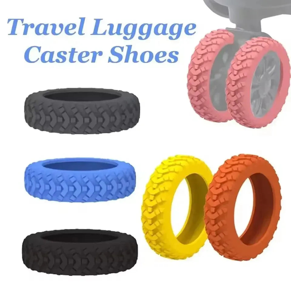 8-Pack Silicone Luggage Wheel Protectors – Quiet Caster Guards Luggage Wheel Guards P3