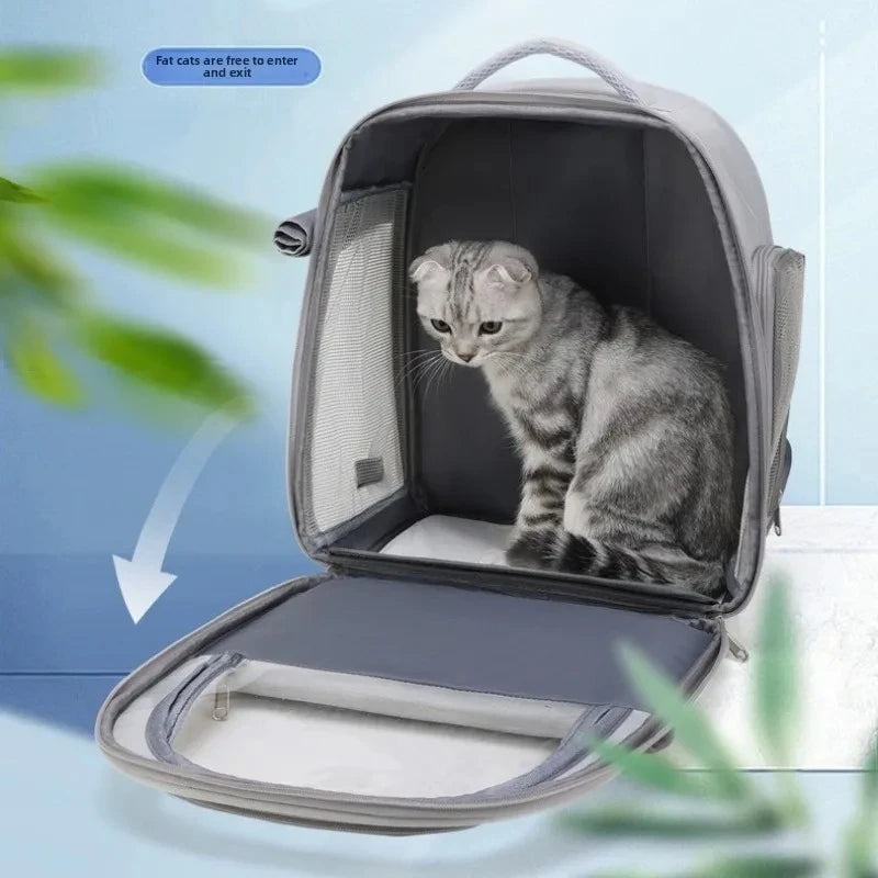 Breathable Mesh Pet Carrier Backpack – Large, Foldable Travel Pet Carrier Backpack P3
