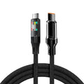 120W USB-A to USB-C Fast Charge Cable 6A LED – Nylon Braided USB Charging Cable P3 PD Cable 1.5m