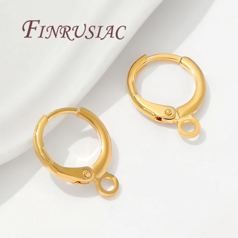 15mm 18K Gold Plated Earring Hooks & Hoops | DIY Jewelry Earring Jewelry Findings P3