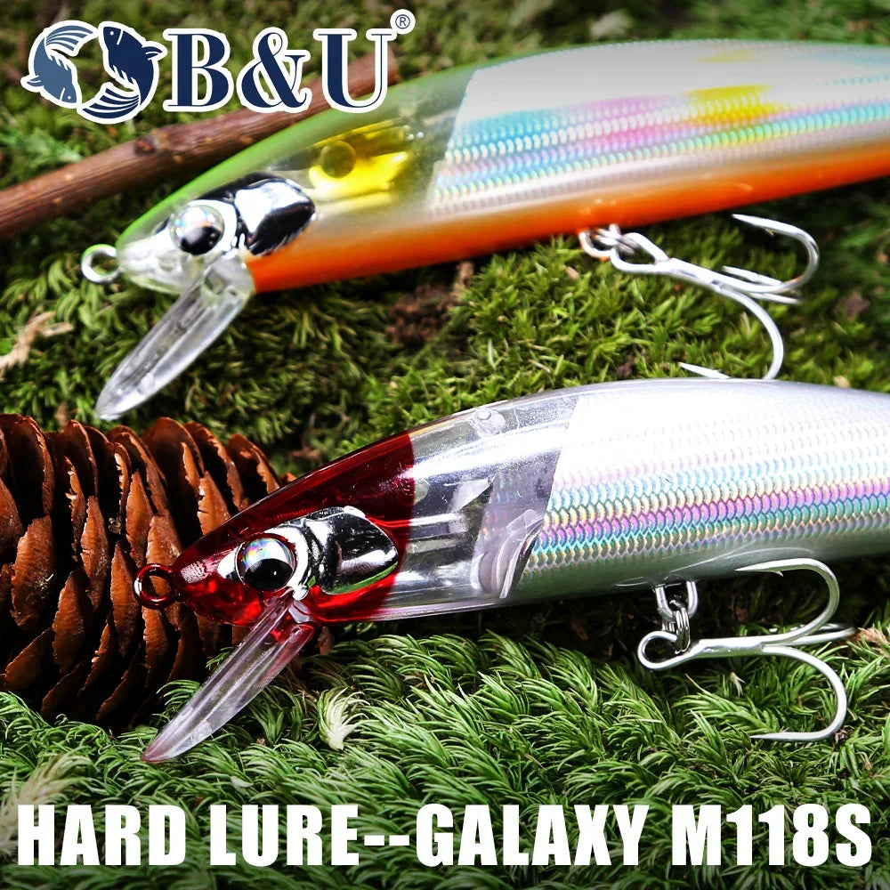 B&U Heavy Sinking Minnow Jerkbait – Saltwater Sea Bass Lure Sinking Minnow Lure P3
