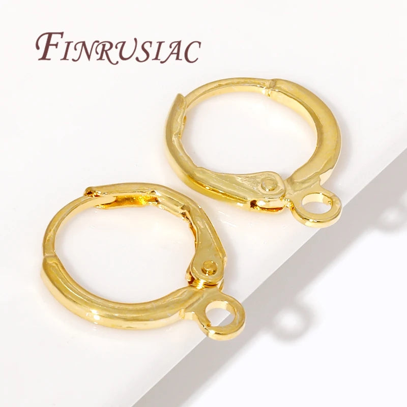 18K Gold Plated Brass Earring Hooks – DIY Jewelry Findings Earring Findings P3