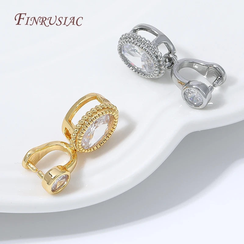 18K Gold Plated Crystal Rhinestone Pendant Bail – DIY Jewelry Jewelry Findings P3