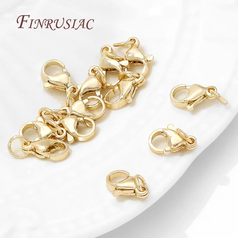 Gold Plated 10mm Lobster Clasps – DIY Bracelet Jewelry Findings Jewelry Clasps P3