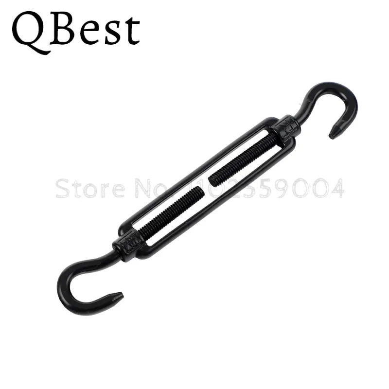 Black Stainless Steel Hook & Eye Turnbuckle Wire Tensioner M4–M8 Wire Turnbuckle Tensioner P3
