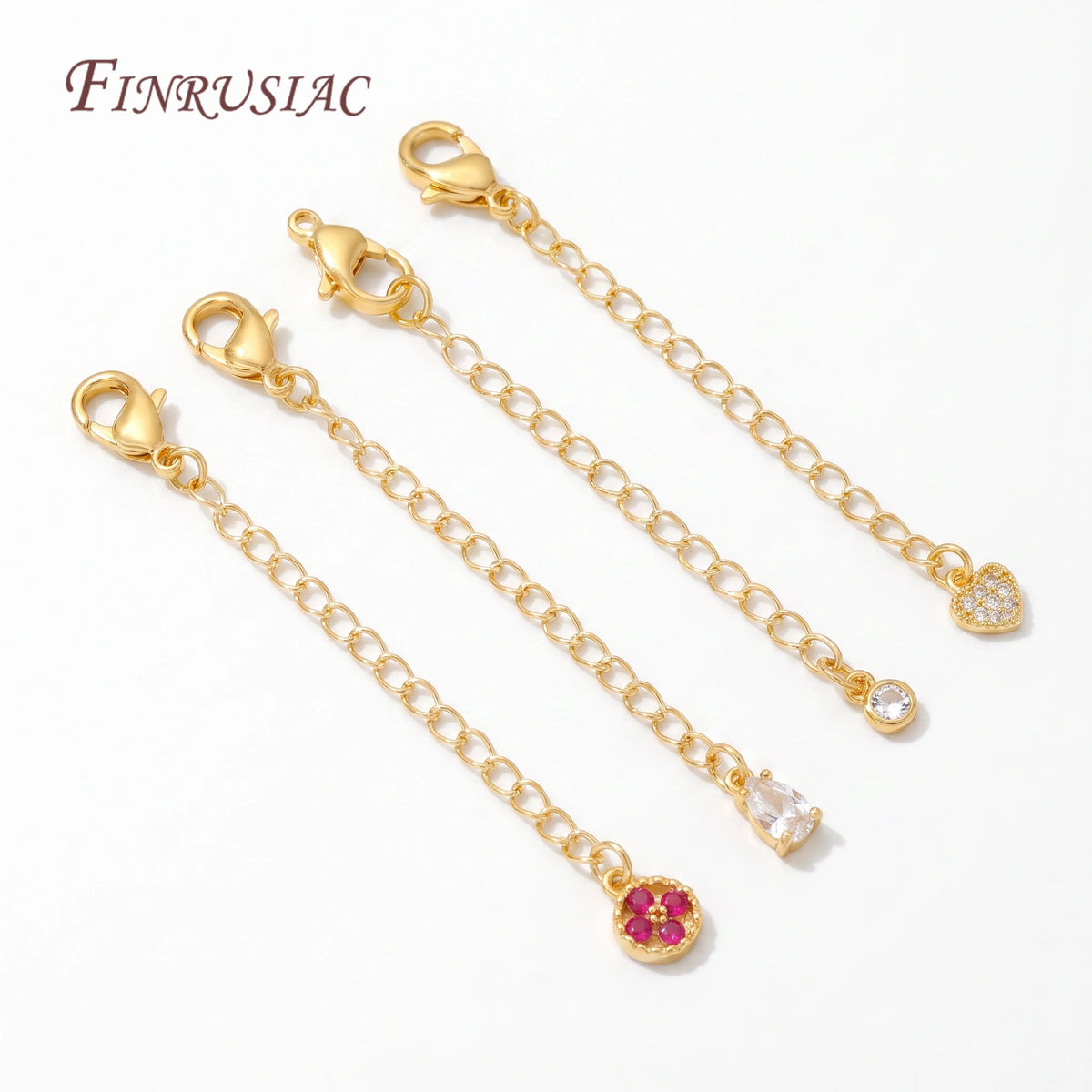 18K Gold Plated Extension Chain Lobster Clasp – DIY Jewelry Jewelry Chain Findings P3