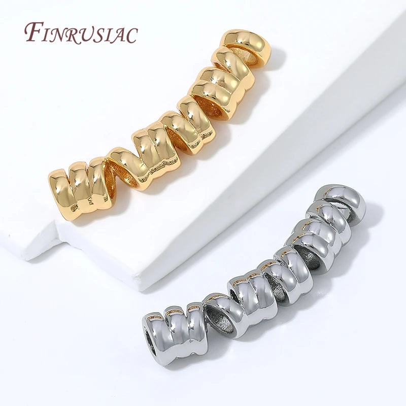 18K Gold Plated Wavy Spacer Beads – DIY Jewelry Making Jewelry Spacer Beads P3