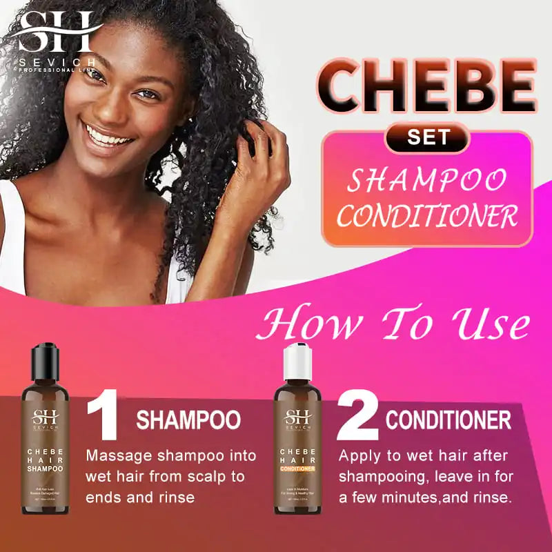 SEVICH Chebe Hair Growth Shampoo & Conditioner Set Hair Care Set P3