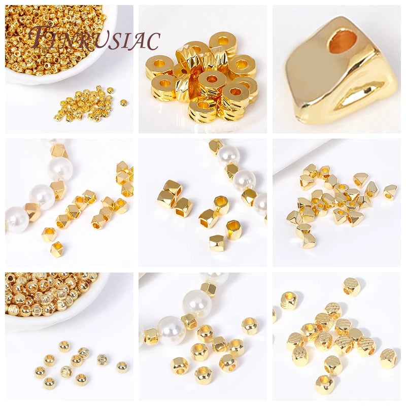 18K Gold Plated Square Spacer Beads 2mm/3mm – DIY Jewelry Jewelry Spacer Beads P3