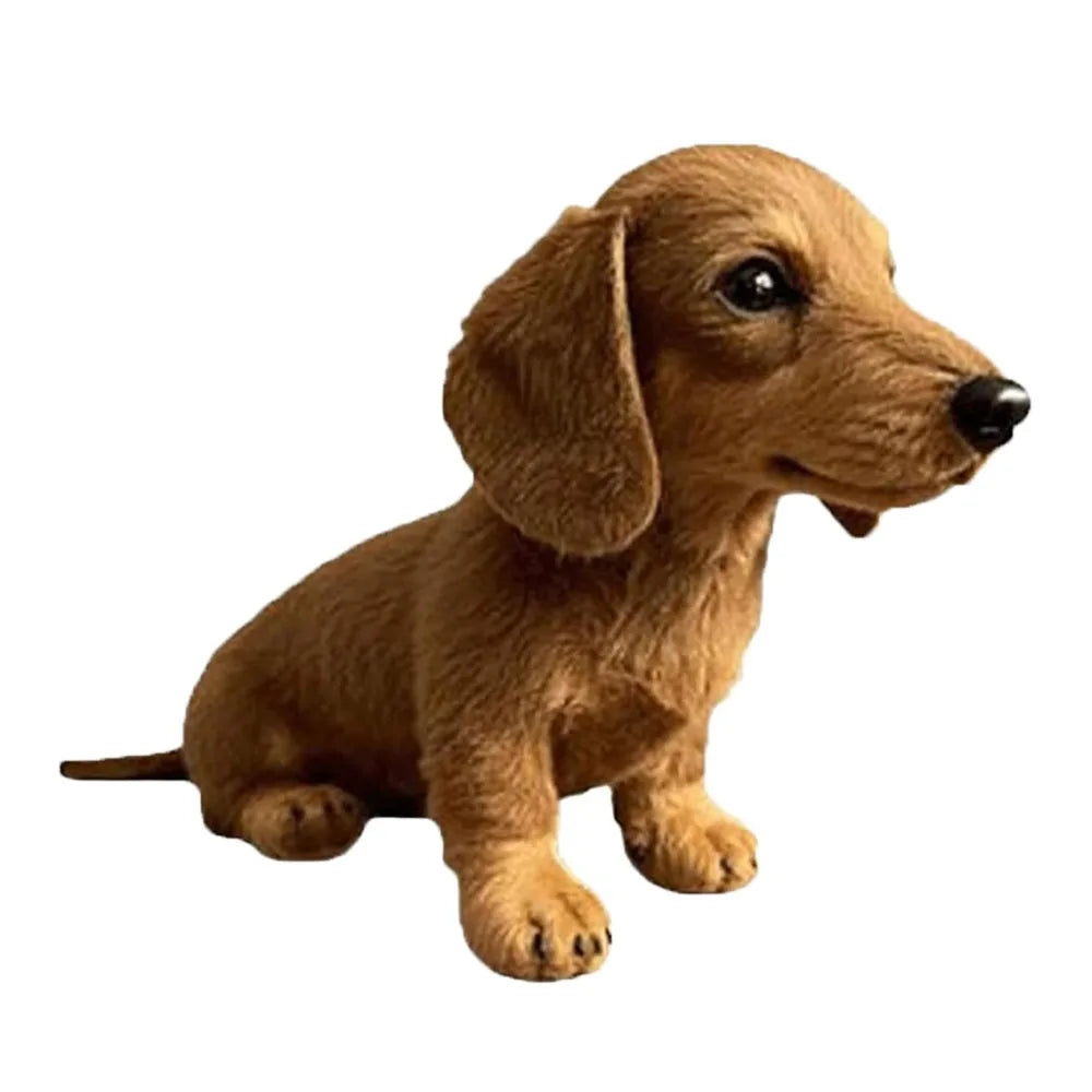 Realistic Dachshund Plush Toy – Soft Stuffed Dog Gift Stuffed Plush Toy P3 Brown
