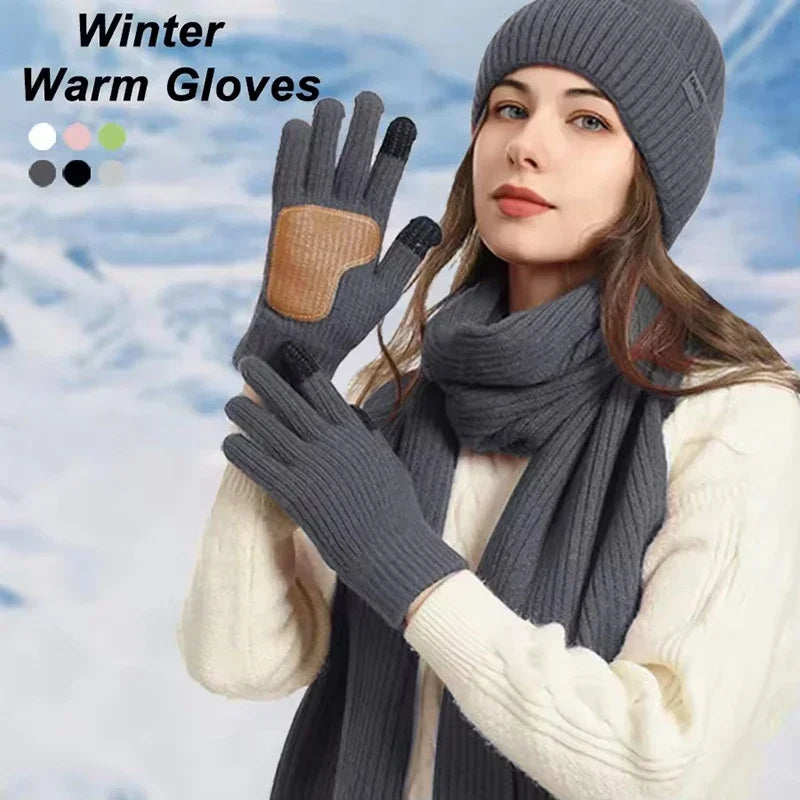 Unisex Knit Winter Gloves – Touchscreen Full Finger Outdoor Knit Winter Gloves P3