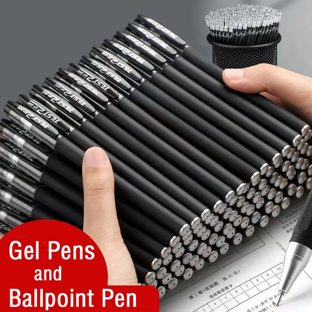 Gel Pens Set 0.5mm Bullet Tip – Black Blue Red Ink | School Gel Pen Set P3