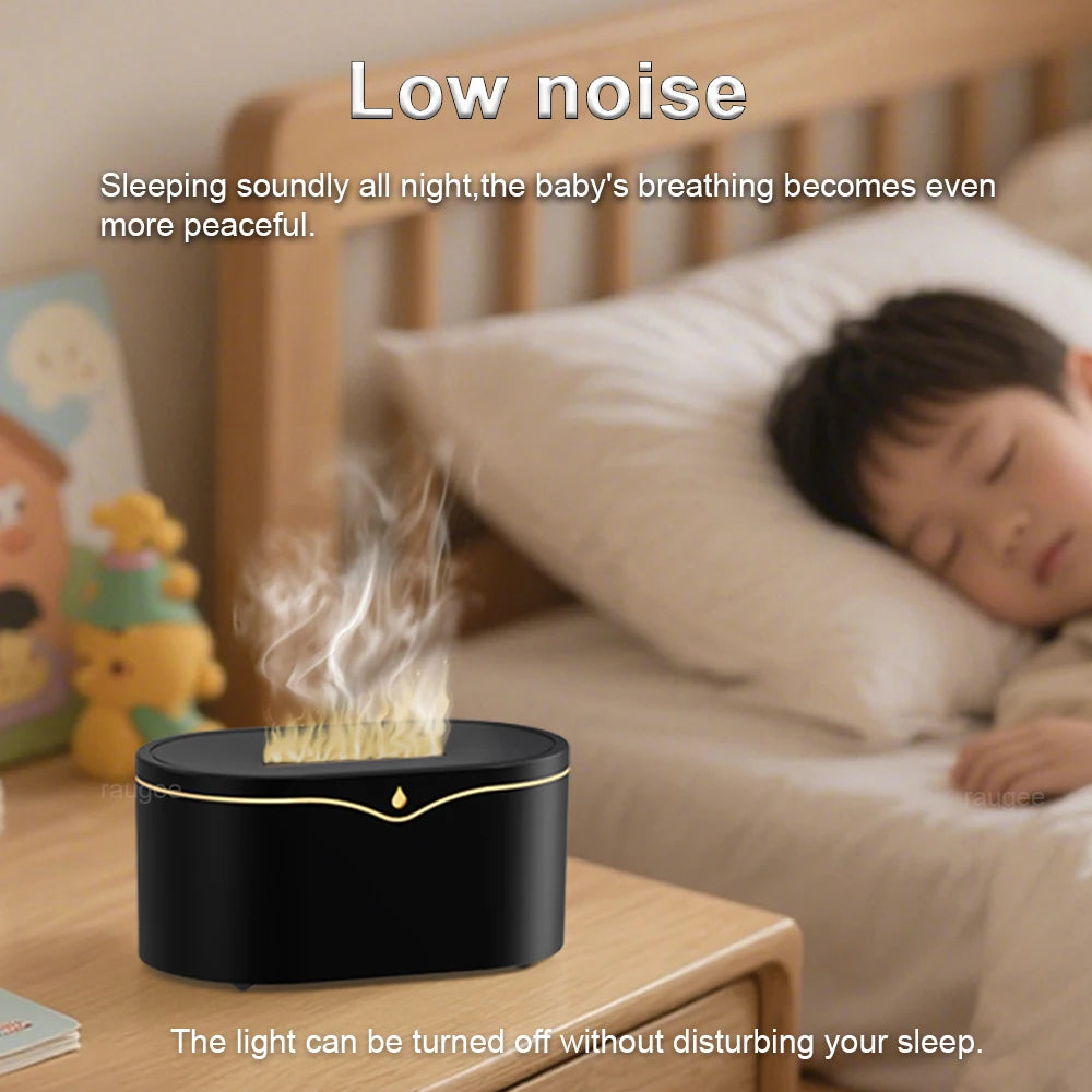 Mini Flame Aroma Diffuser & Humidifier with 7-Colour Night Light Aroma Diffuser Humidifier P3
