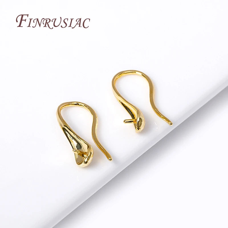 18K Gold Plated Pearl Ear Wire Hooks – DIY Earring Findings Earring Findings P3